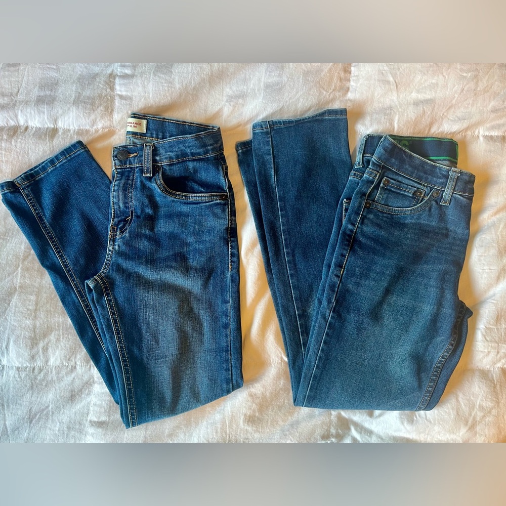 Kids Levis Dark Blue Stretch Denim Jeans - Brand Not Visible